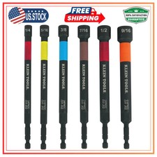 Klein Tools 32930 SAE Magnetic Impact Nut Setter Set 6 Piece Color Coded Driver