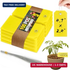 100pcs Plastic Tags with Wires - Waterproof Shipping Tags with Wire Ties Blank W