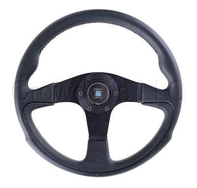 Nardi Steering Wheel Challenge 350mm Black Leather Black