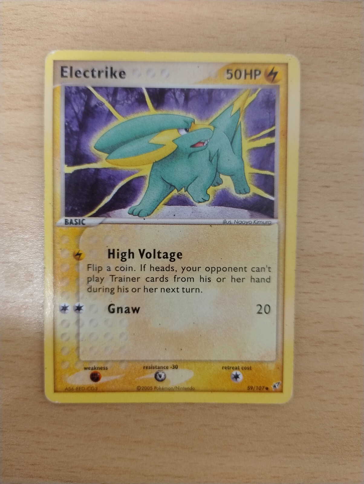 Pokemon Card: Electrike 59/107 - EX Deoxys - Common (LP)