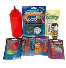 CLOWN SQUIRT PRANK KIT - Disappearing Ink Catsup Flower Lighter Ring Joke Gag