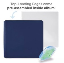 Creative Memories 12x12 Navy Album with Top Loading Pages Tape Runner
