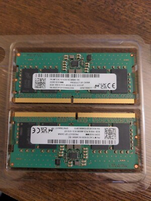 16GB Crucial DDR5 8g Laptop Ram Sticks 1rx16 pc5-4800