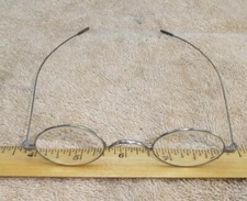 Rare Antique Oval Eyeglasses Wire Frame Eye Glasses Alaska P.