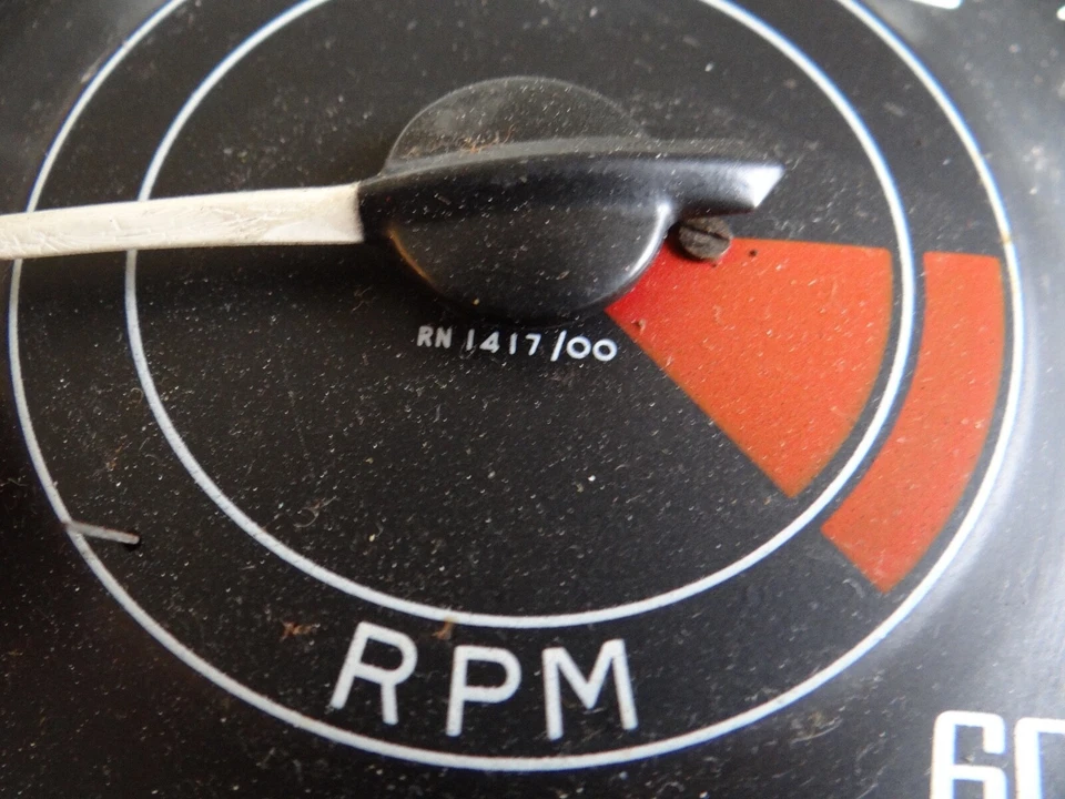 Tacômetro TRIUMPH TR4 TR4A Jaeger RPM TACH RN 1417/00 vidro plano OEM - Imagem 4 de 4