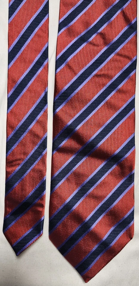 Lot of 3 John W Nordstrom Men's Ties Multicolor Striped Made in Italy 100% Silk - Image 3 of 4