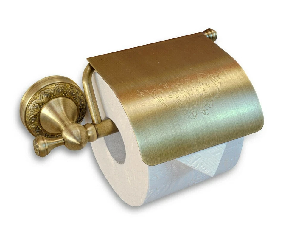 Toilettenpapier Halter Messing retro vintage alt antik Badaccessoires Zubehör - Bild 1 von 3