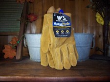 WELLS LAMONT WATER RESISTANT COWHIDE WORK GLOVES SIZE LG/XL TAN FARMING OUTD