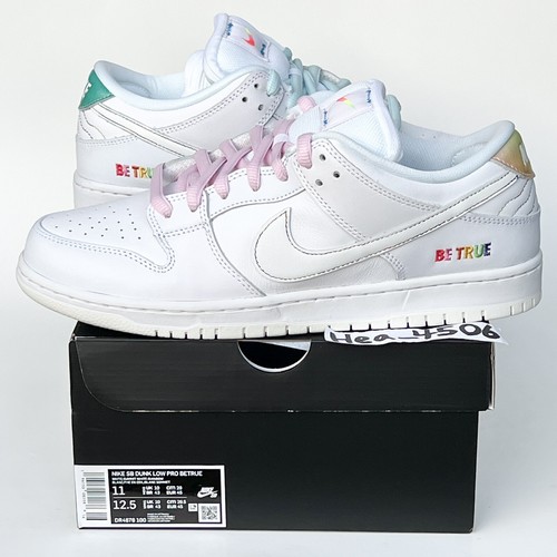 DS Nike Dunk Low SB Be True DR4876-100 size 11 Rainbow Summit White Receipt | eBay