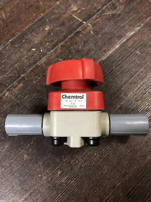 CHEMTROL 1/2" PTFE DIAPHRAGM VALVE S51CD-T 150 PSI GAR1144-F102 | eBay