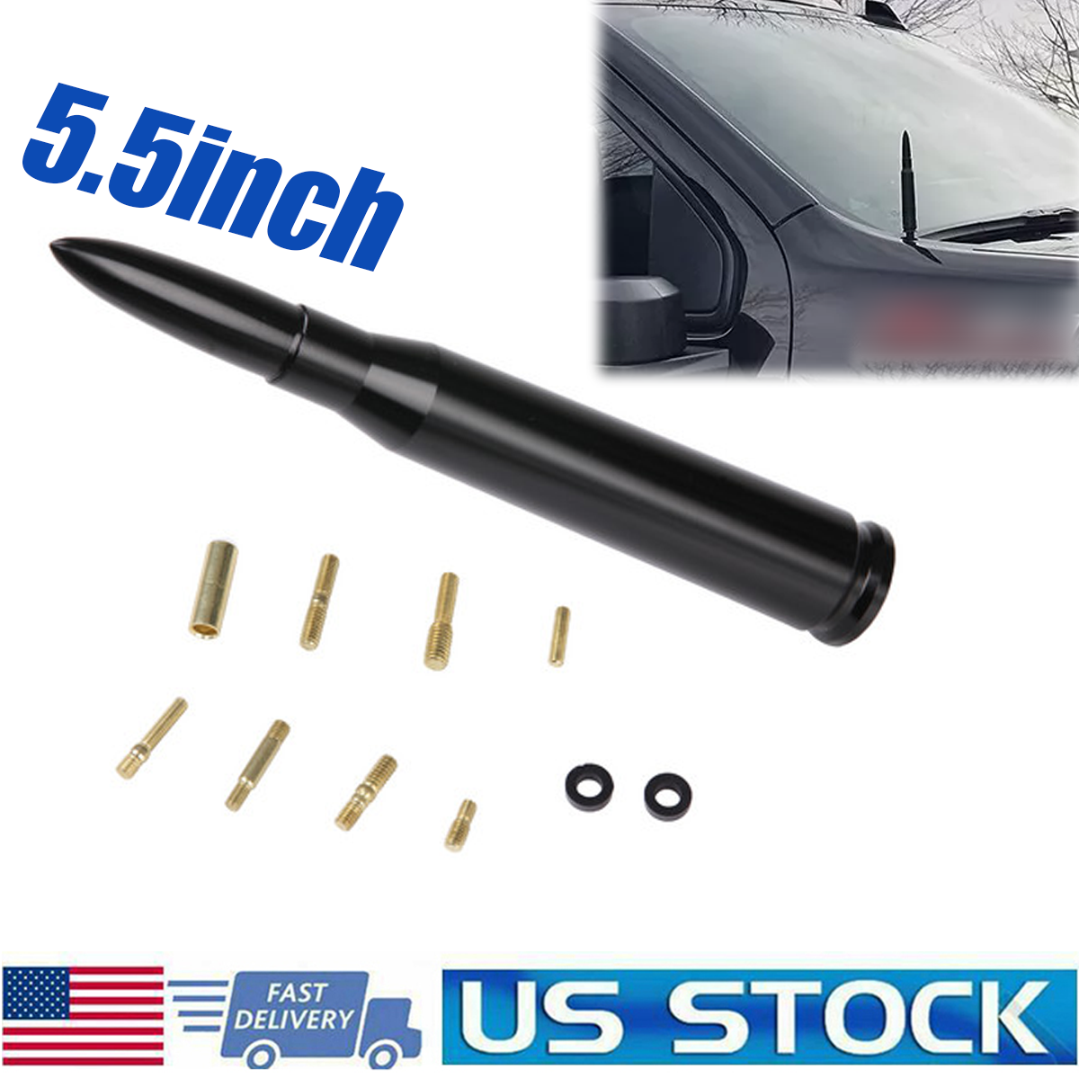 Black Car Bullet Antenna For Dodge RAM 1500 2500 3500 4500 Pickup Trucks