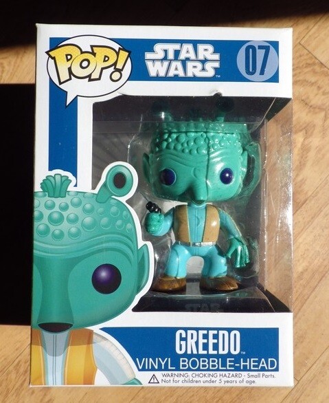 Funko Pop Star Wars Vinyl Bobble Head Greedo #7 Blue Box