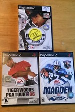 Lot of 3 Sony Playstation 2 Games: MLB 2005, T Woods Golf, Madden Football 