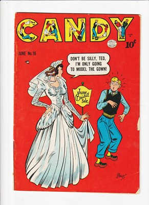 CANDY #16  QUALITY COMICS WEDDING CVR  GOLDEN AGE PRE-CODE HUMOR LINGEREE PANALS