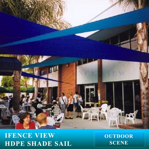 Ifenceview Triangle Blue UV Sun Shade Sail Canopy Awning Top Yard Patio Outdoor - Picture 5 of 7