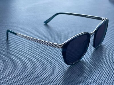 Uomo Women Sunglasses Blue/Silver Tone Metal/Acetate Frame 51[]18 147 Made in It Uomo Women Sunglasses Blue/Silver Tone Metal/Acetate Frame  main image 3