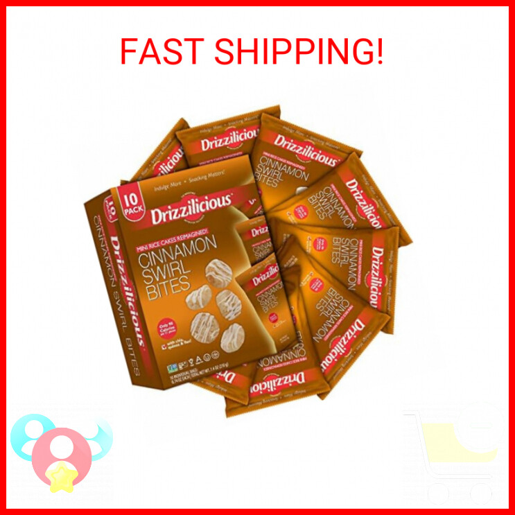 Drizzilicious 0.74 oz 10 Pack Mini Rice Cake (Cinnamon Swirl) eBay