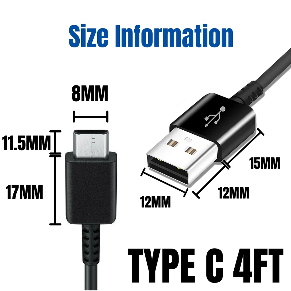 Wholesale 100X Type USB-C Data Cable Fast Charger For Samsung Galaxy S20 S10 S9+ - Image 4 of 4