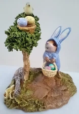 Wee Forest Folk POACHED EASTER EGGS M-707 Retired BIRD NEST BUNNY & BASKET -NWB