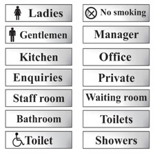 Information Signs Chrome Background Self Adhesive Stickers Warning Safety Sign