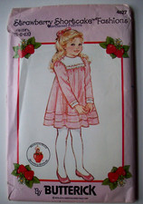 Girls Strawberry Shortcake dress pattern 4827 size 5 6 6x UNCUT
