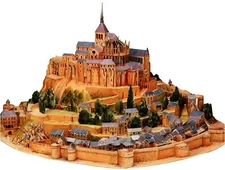 France Mont-Saint-Michael Paper Model DIY Models & Kits 30x 40 x25 cm