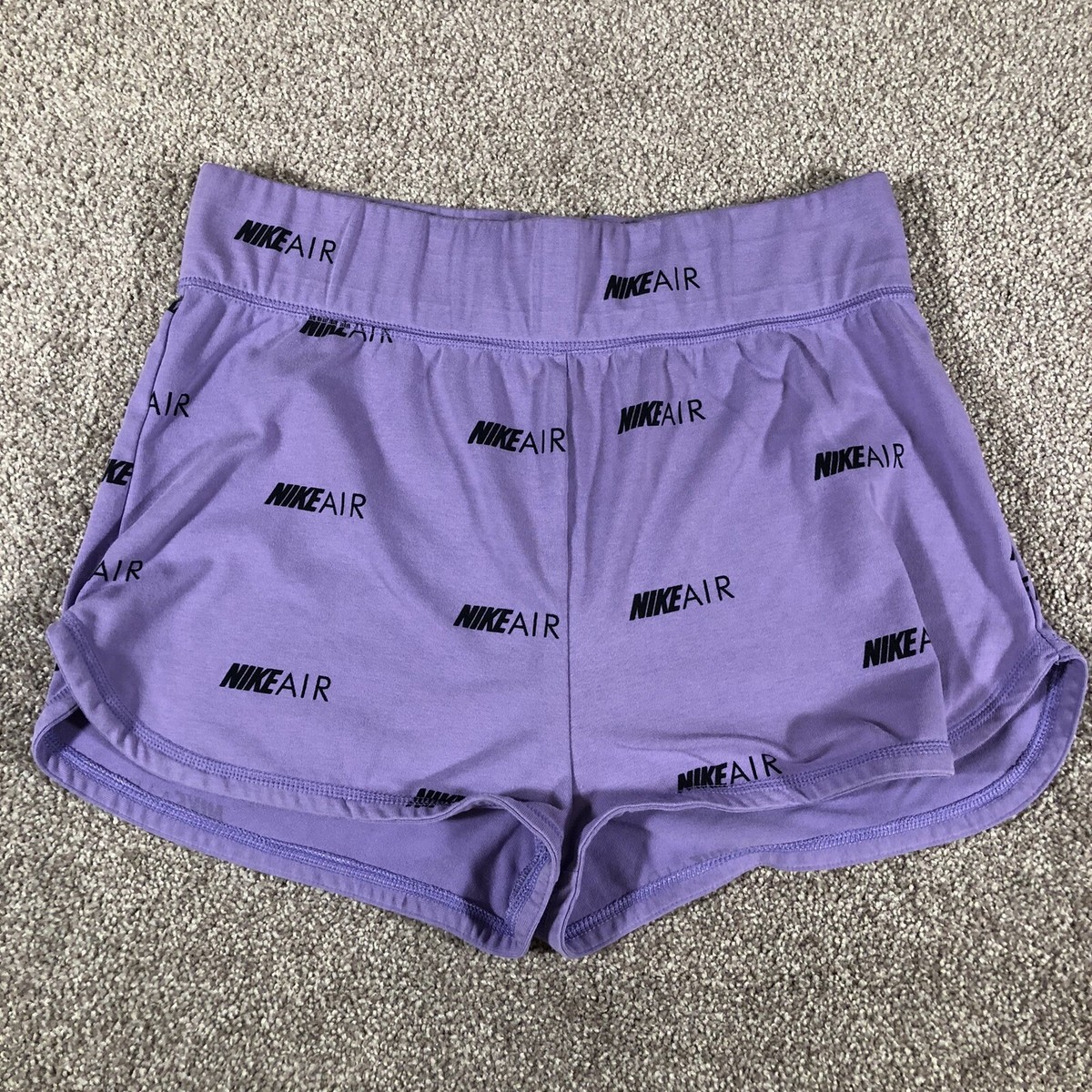 Nike Shorts Womens Medium All Over Print Running Workout Gear Gym Air Purple | eBay UK