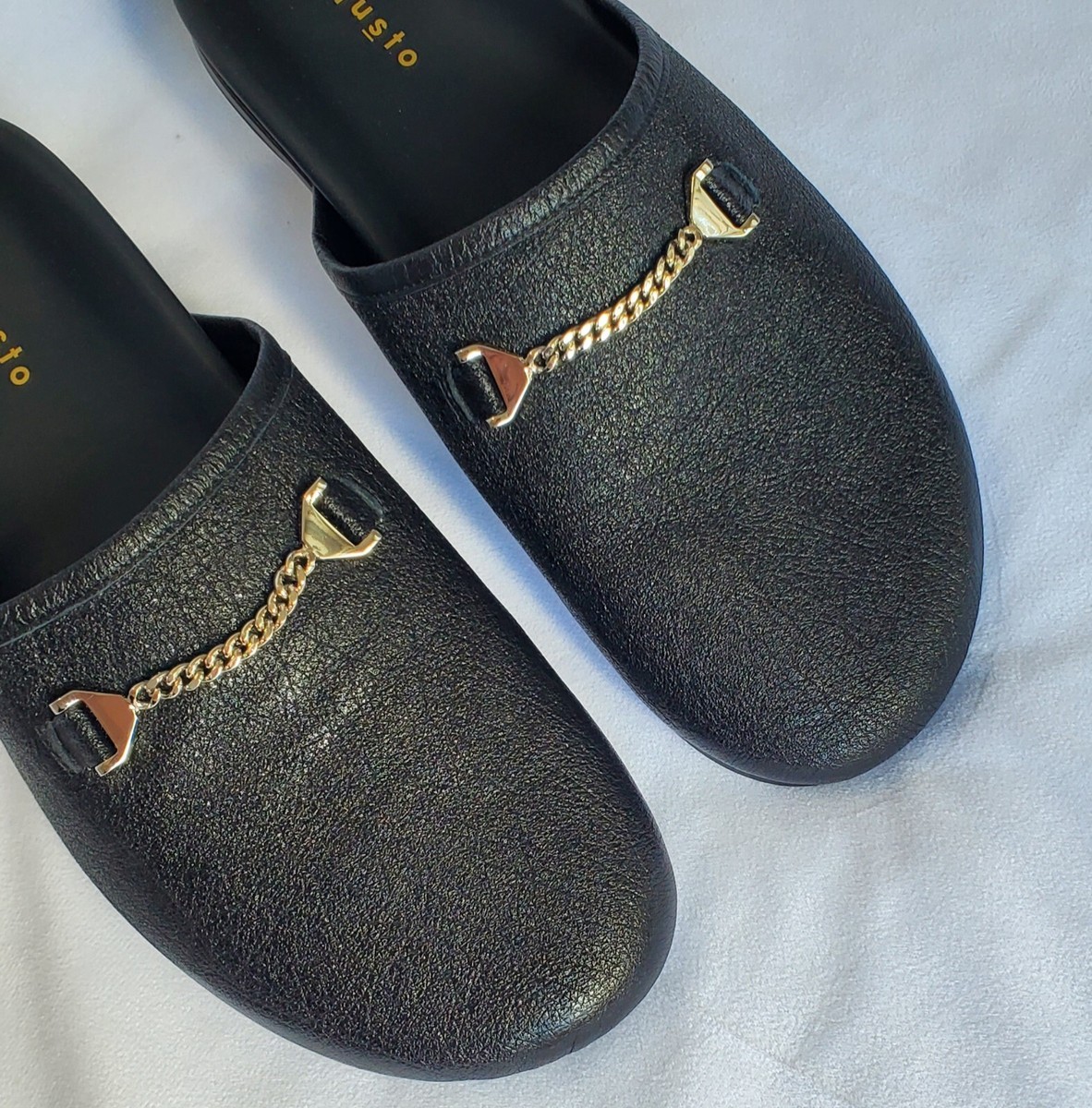 NWOB Hyusto Mules Black Soft Leather Mens US Size 10 Size 43 NWOB Hyusto Mules Black Soft Leather Mens US Size 10 Size 43