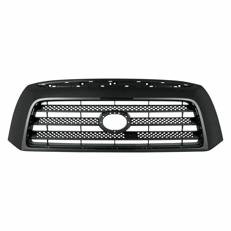 New Front Grille Assembly & Grille Trim Black 2pc Fits 2007-2009 Toyota Tundra - Image 2 of 4