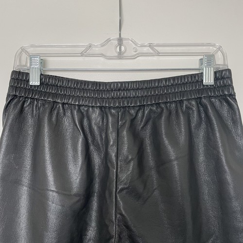 Aritizia Babaton Womens Size 4 Smith Short High Waisted Vegan Leather Black Chic - Picture 5 of 9