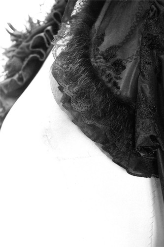 Mantón gótico de encaje para damas estilo palacio manga trompeta sexy capa espectáculo de Halloween - Imagen 16 de 20