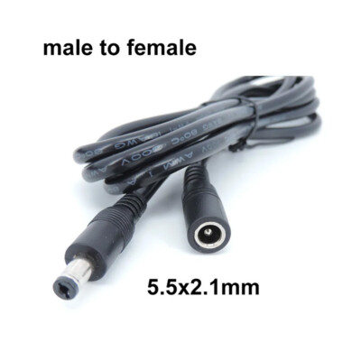 1M DC Netztiel Verlängerung Kabel 5.5x2.1mm für CCTV Kamera/LED/DVR/PSU führen
