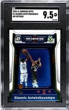 2020 Donruss Optic #1 Giannis Antetokounmpo Air Defense SGC 9.5 MINT+