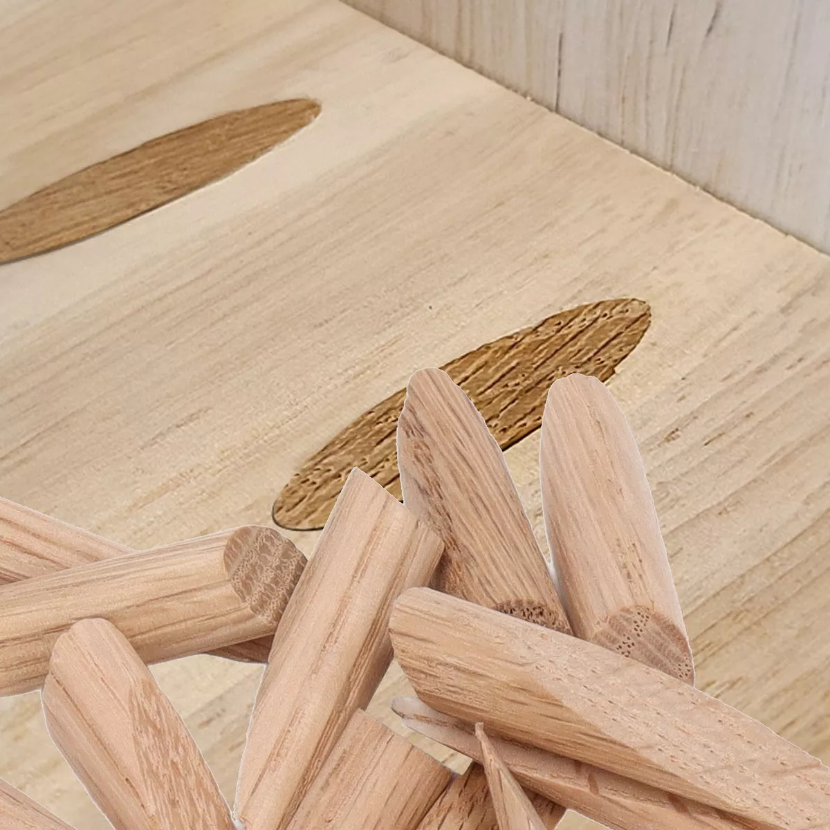 50Pcs Pocket Hole Plug 9.5mm Wooden Dowel Jig Part Kit For Woodworking Oak