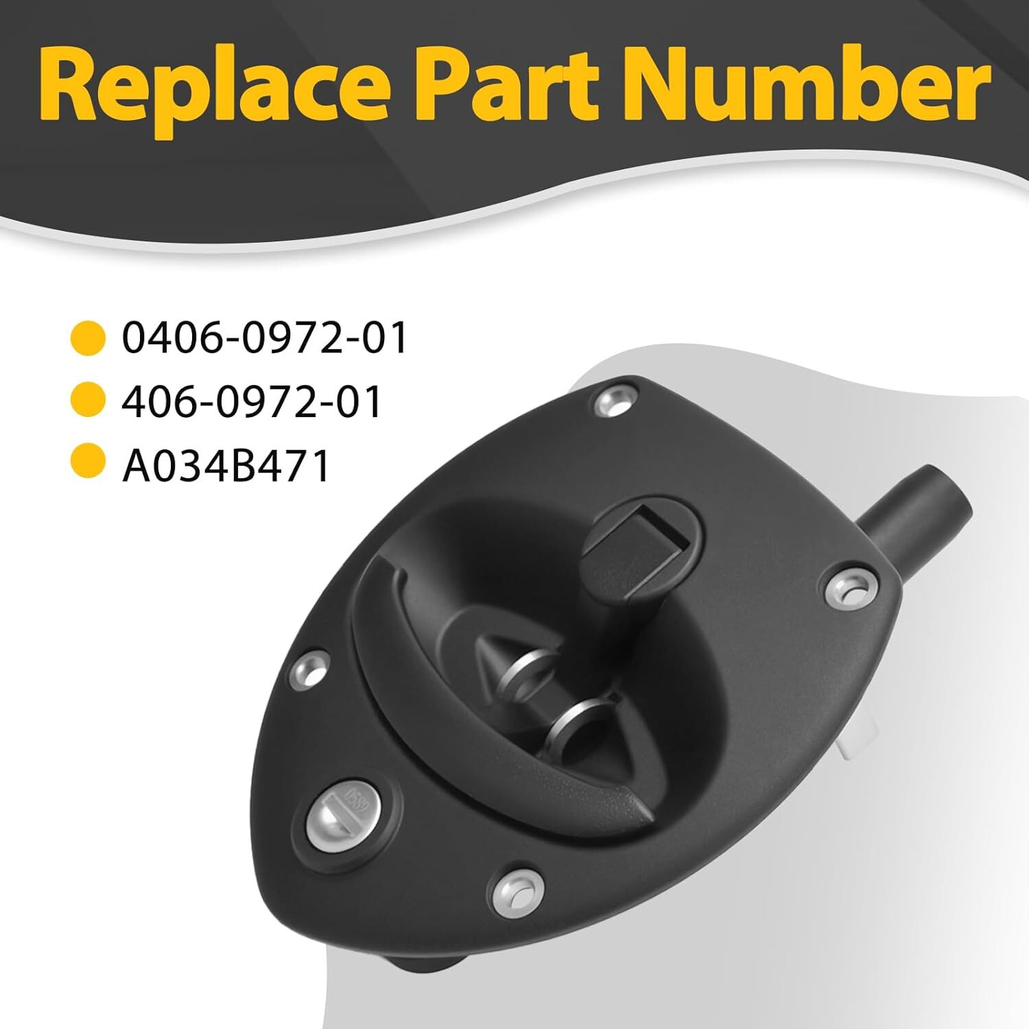 Door Latch T-Handle for Cummins Kohler Generator 0406-0972-01 with 2 Keys