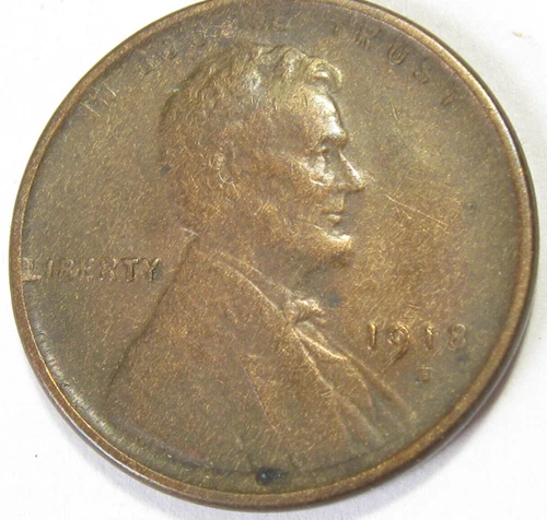 1918-S Lincoln Wheat Cent - Very Fine - #10904-29