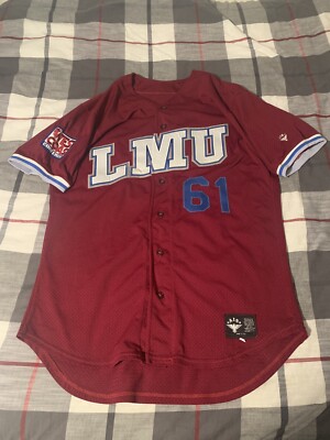 AIS Loyola Marymount LMU Lions Baseball Jersey Size 46 West Coast WCC Red