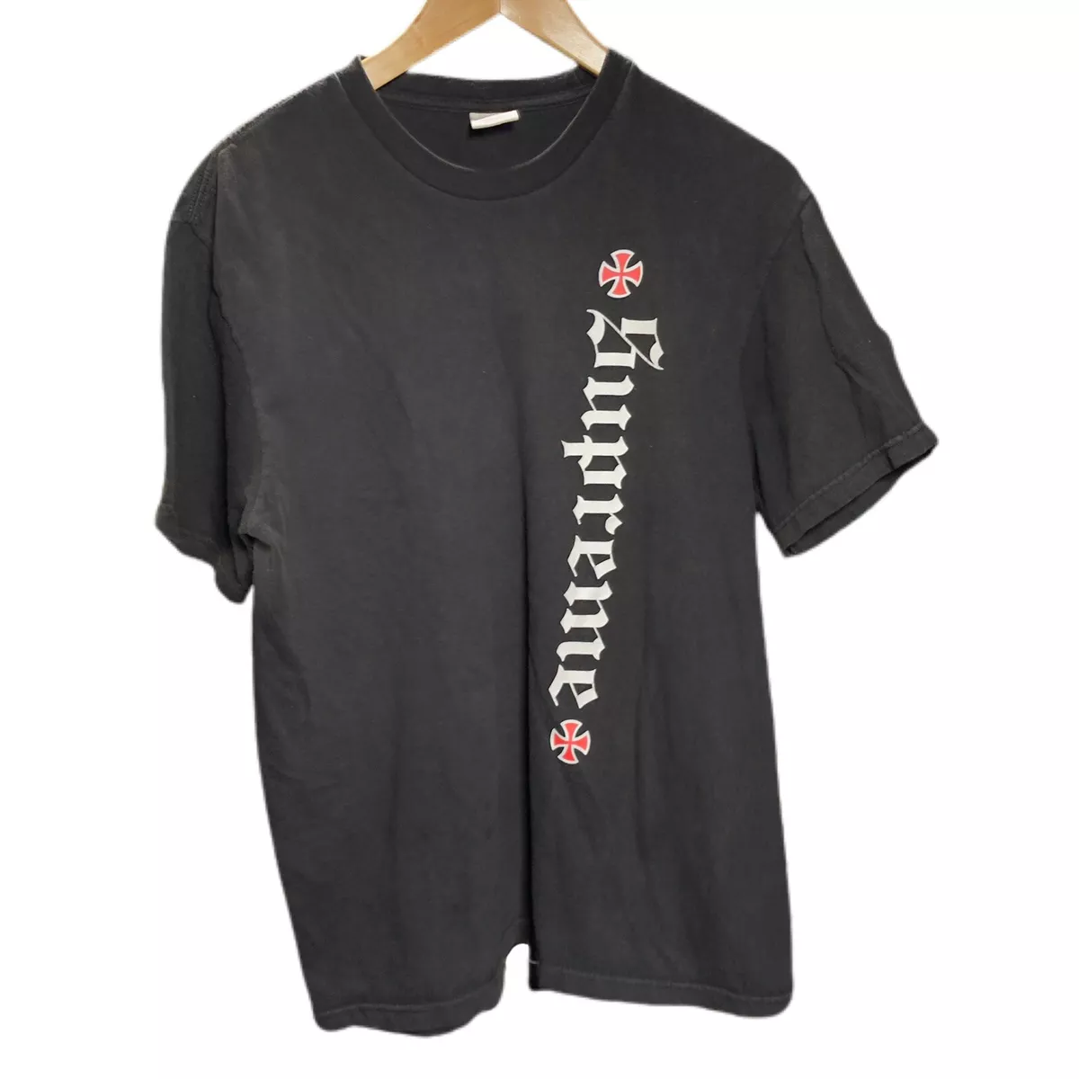 Supreme Independent Old English T-Shirt Mens Medium Black Short Sleeve