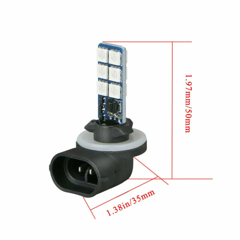 Par de bombillas antiniebla LED RGB 881 5050 + mando a distancia multicolor 12V Foto 4 de 4