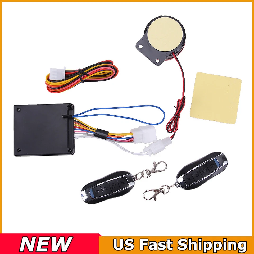 Motorcycle Bike Security Alarm System Anti-theft Remote Control Engine Start 12V - Image 4 of 4