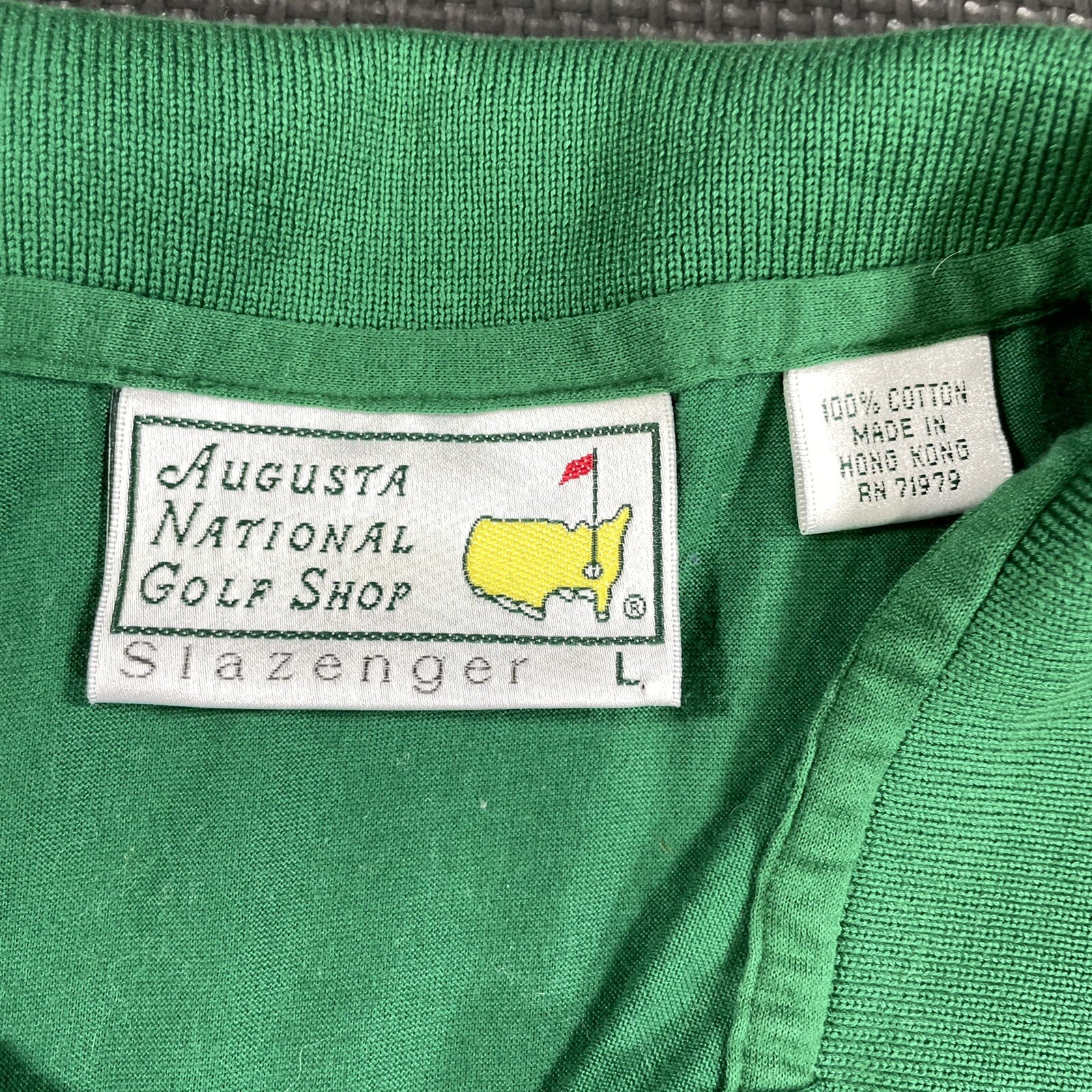 Vintage Augusta National Golf Polo Shirt Large Green … Gem