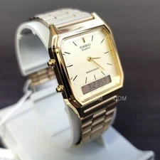 CASIO Mens Vintage Retro Watch Original New Metal  AQ-230GA-9DMQ