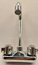 4 Inch Center Commercial Sink Faucet Wall Mount Kitchen Hand Faucet L & J NY