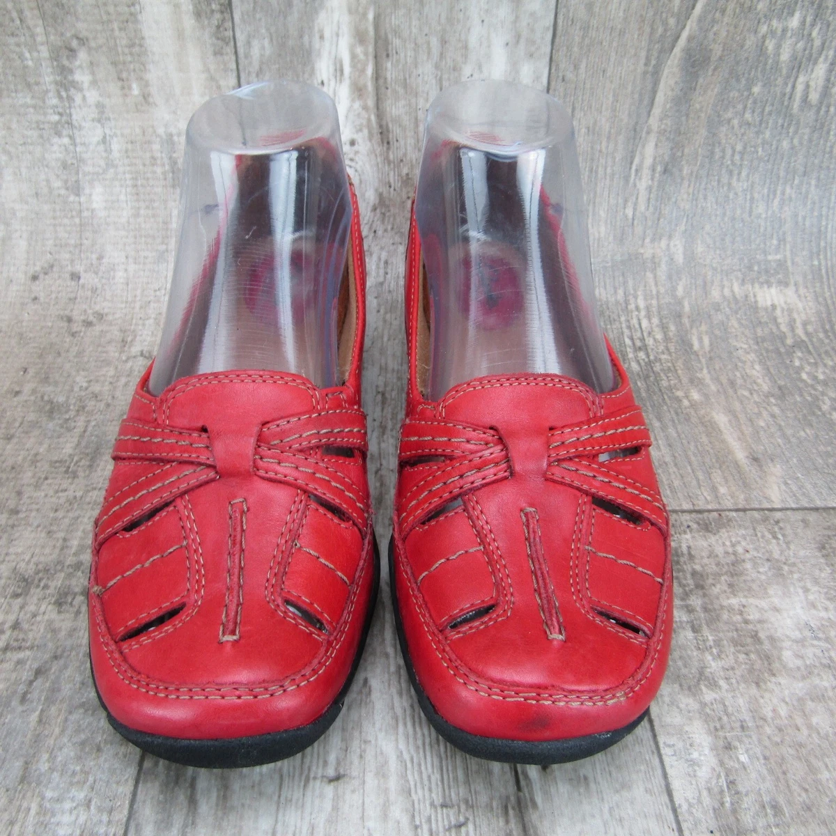 Clarks red shoes womens hotsell