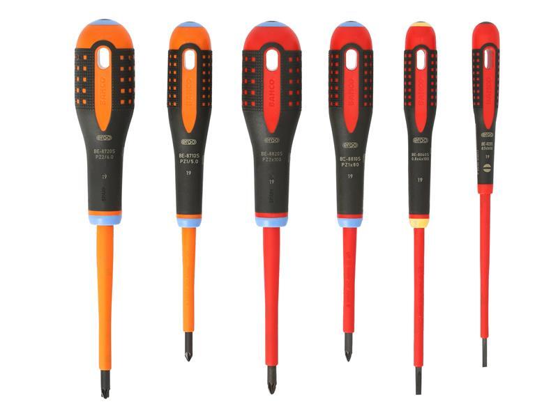 Bahco BE-9884S Ergonomici™ Isolati VDE Screwdriver Set, 6 Pezzi BAH9884S