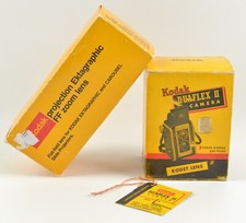 2 Vintage KODAK Yellow Boxes Empty Projection lens  Duaflex II