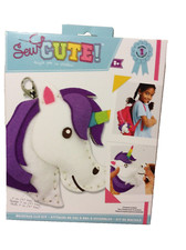 Sew Cute Unicorn Head Backpack Clip Kit New