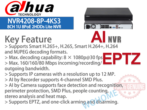 Dahua 8CH 12MP AI NVR System 4MP Full Color POE Audio WizSense IP Camera Kit Lot - Picture 2 of 24