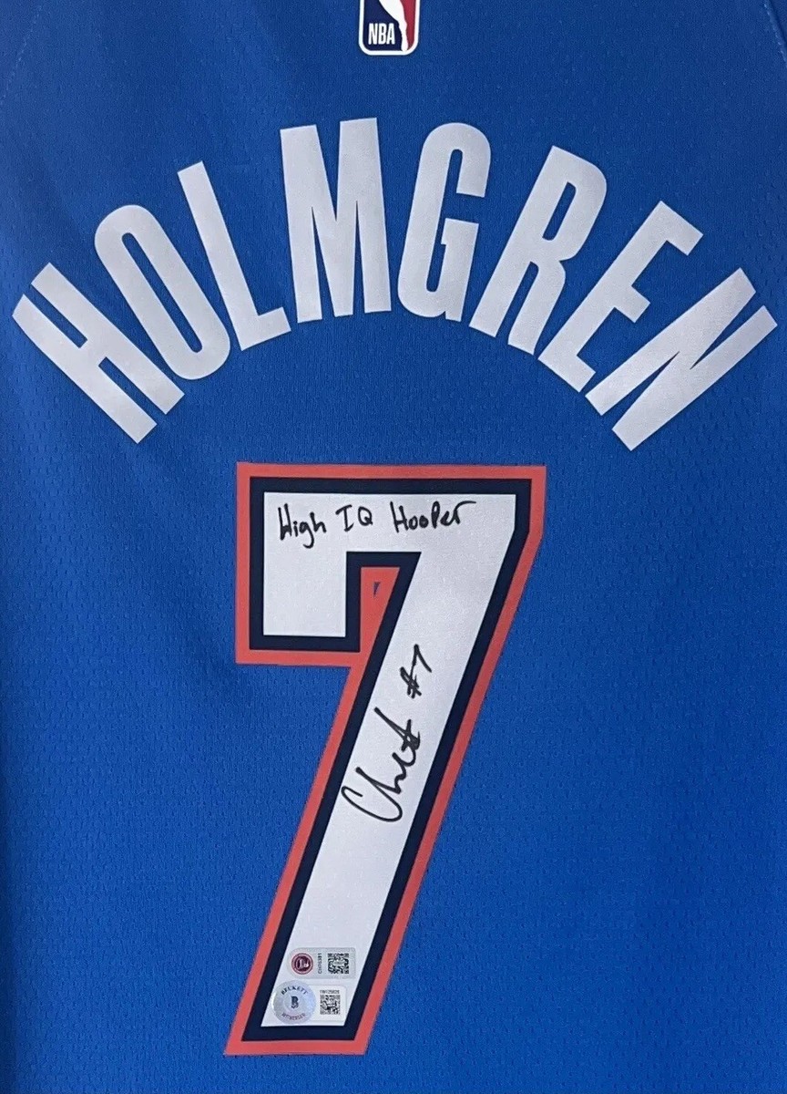 CHET HOLMGREN Thunder チェット サイン ユニフォーム Chet Holmgren Oklahoma City Thunder Autographed Nike White