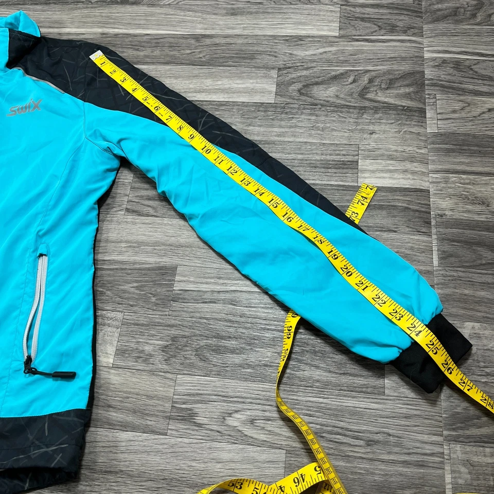 Chaqueta de esquí de fondo SWIX Mock Neck ligera azul/negro para mujer talla M Foto 4 de 4